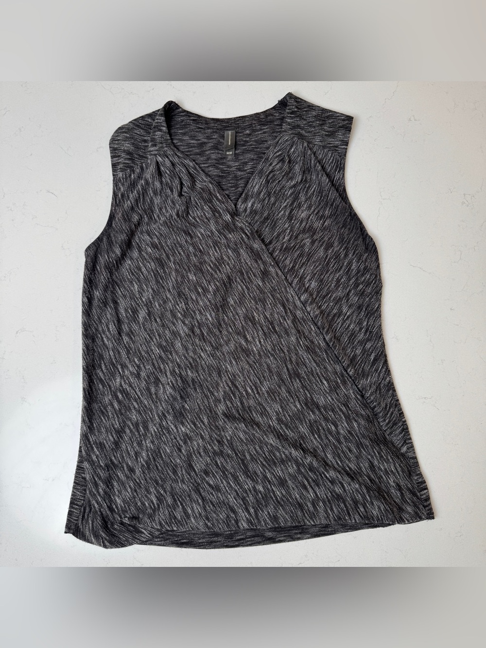Denver Hayes Black Heather Wrap-Style Sleeveless Camisole